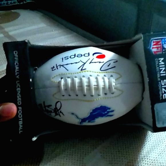 A real signed football by Matthew Stafford